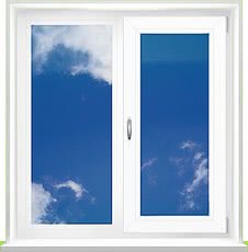 Металлопластиковое окно в кирпичный дом из двух половин - 600х1200 мм REHAU Euro 70